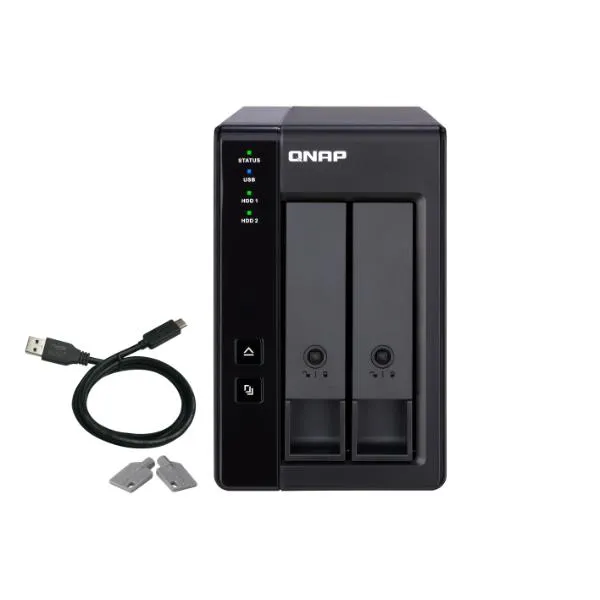 Qnap Das 2 Baie 3.5 Sata, 1 X USB 3.0 Type-C TR-002