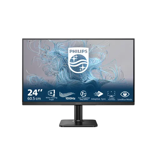 Philips Monitor 23,8 LED Va 16:9 FHD 1MS 250 Cdm 100hz, VGA/Hdmi 24e2n1100lb
