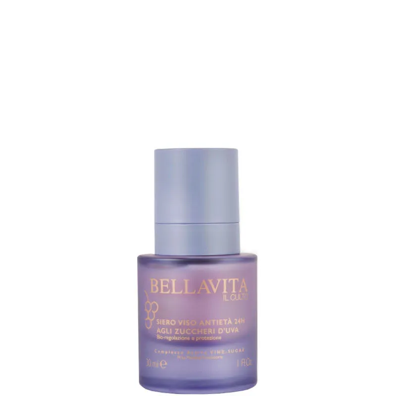 Bellavita Il Culto Franciacorta - Siero Viso antietà 24H agli zuccheri d'Uva 30 ML - 30 ML