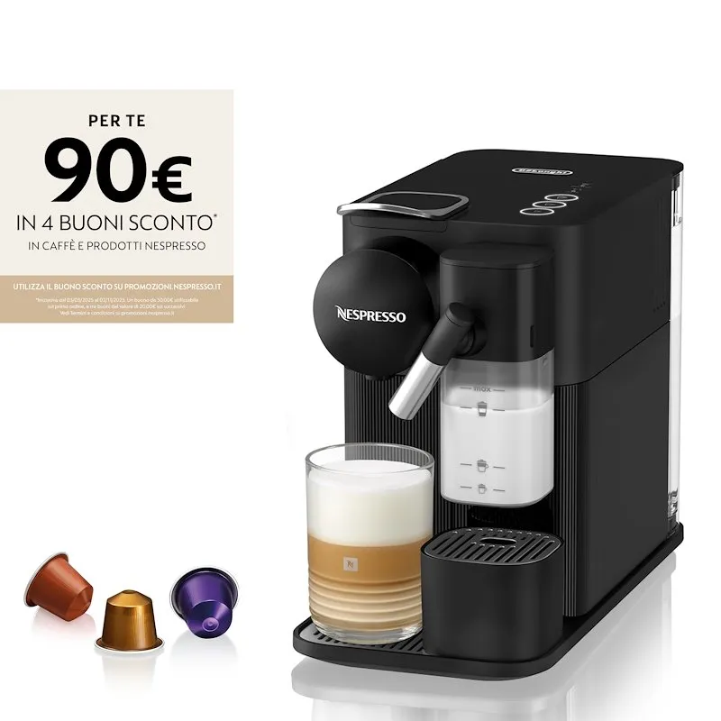 De'Longhi Macchina Caffè Nespresso Lattissima One EN510.B Nero