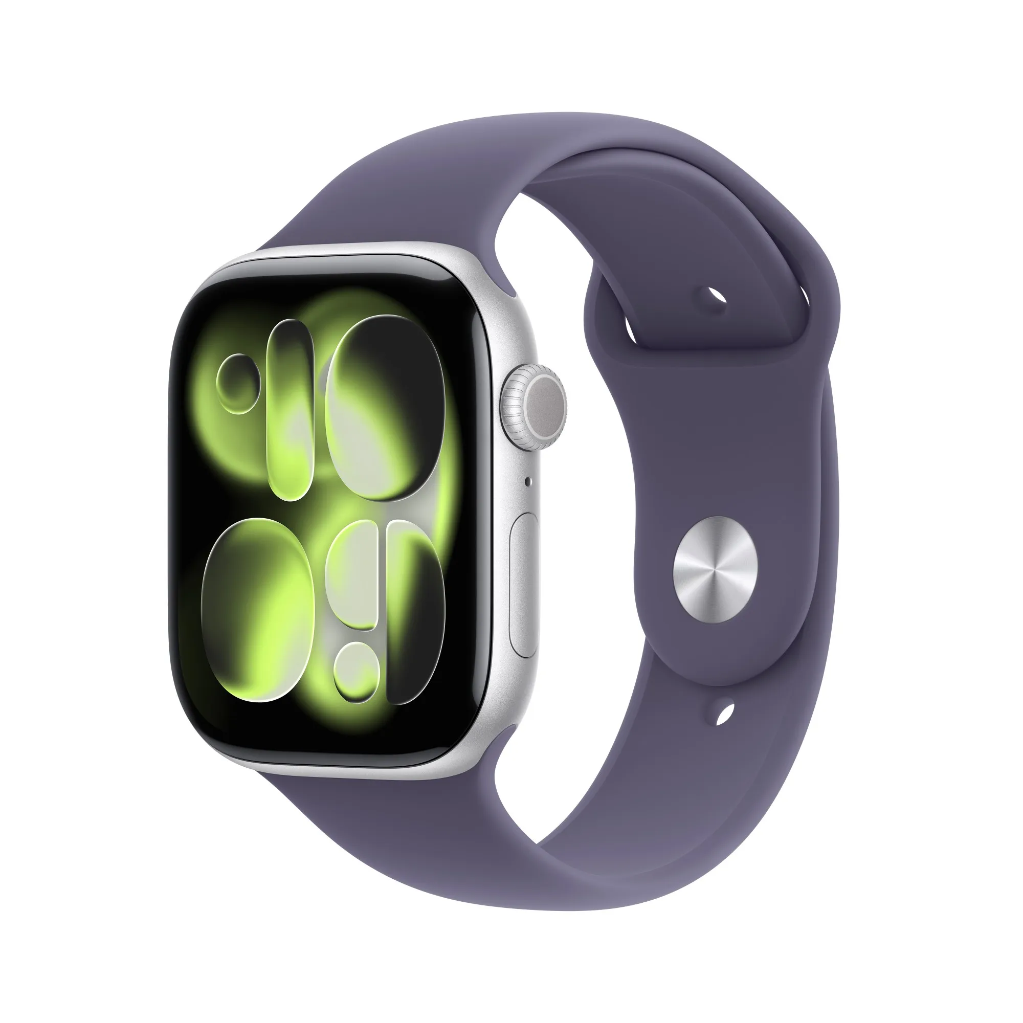 Apple Watch Series 11Gps46Mmsilver Aluminium Case With Purple Fog Sport Band - M/L