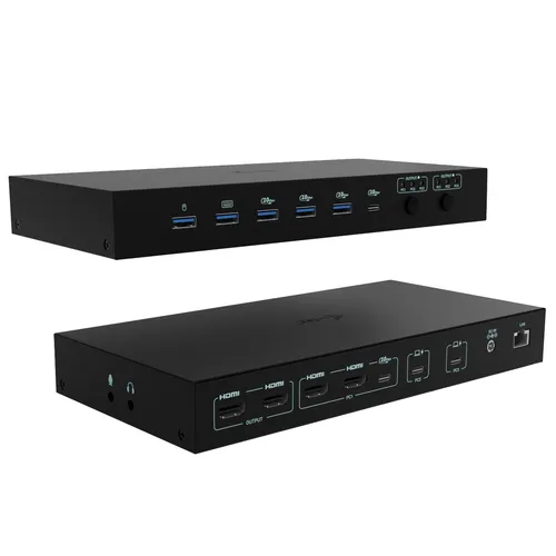 I-Tec Docking Station Usb-C Kvm Per 3 Hosts, Dual Display, Power Delivery 1X 92W/2X 65W C31kvmdockpdpro