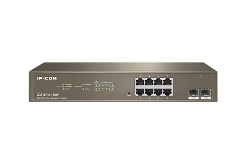 Ip-Com Switch POE Cloud Managed 8GE+2sfp G3310p-8-150w