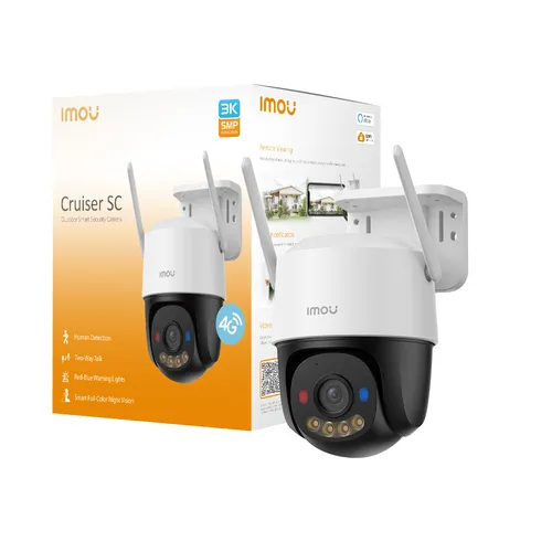 Imou Cruiser Sc 4G 2K Telecamera Outdoor 3MP 2K, PAN/Tilt, Visione Notturna A Colori, Smart Track IPC-K7fp-3h0te-EU