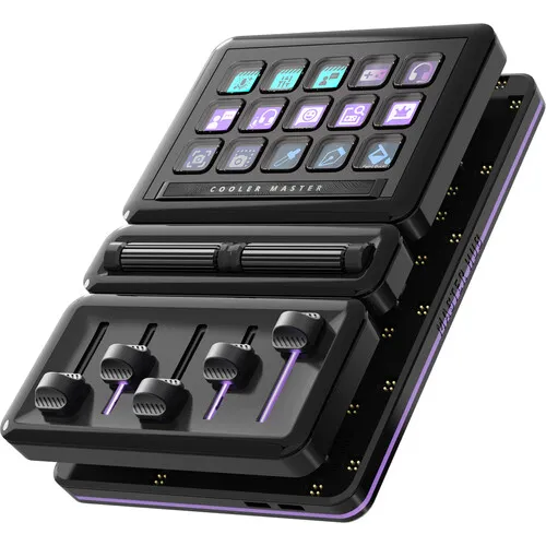 Cooler Master Hub, Piattaforma Modulare, Base Magnetica, Moduli Streamdeck E 2 Roll Fader Mhsk13aa00