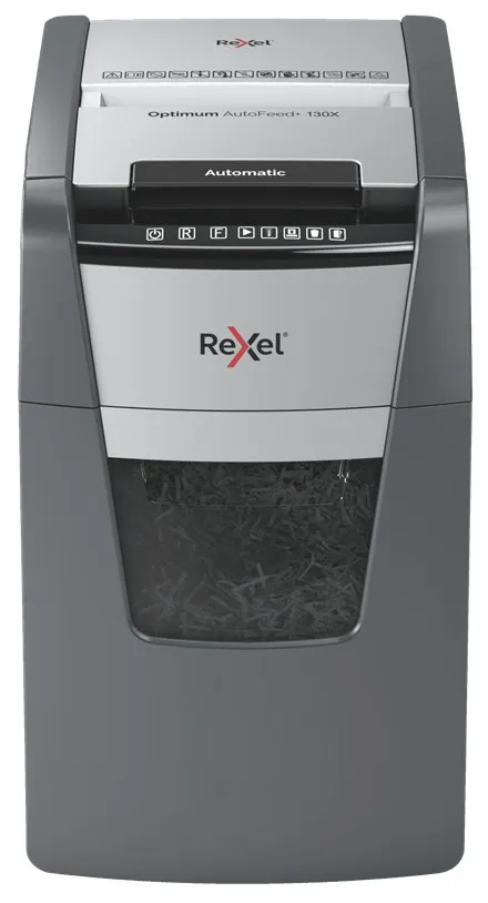 Rexel Optimum AutoFeed+ 130X distruggi documenti Triturazione incrociata 55 dB 22 cm Nero Argento