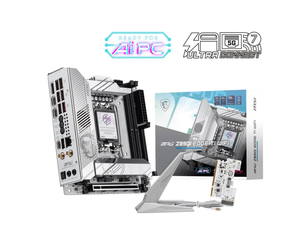 Msi Mb Z890, Mpg Z890i Edge Ti, Gaming, Wifi Std Z890i Ti Wifi,Z890,Lga1851,2ddr5,1pci-Ex16,4M.2, Mini-Itx 911-7e33-02S