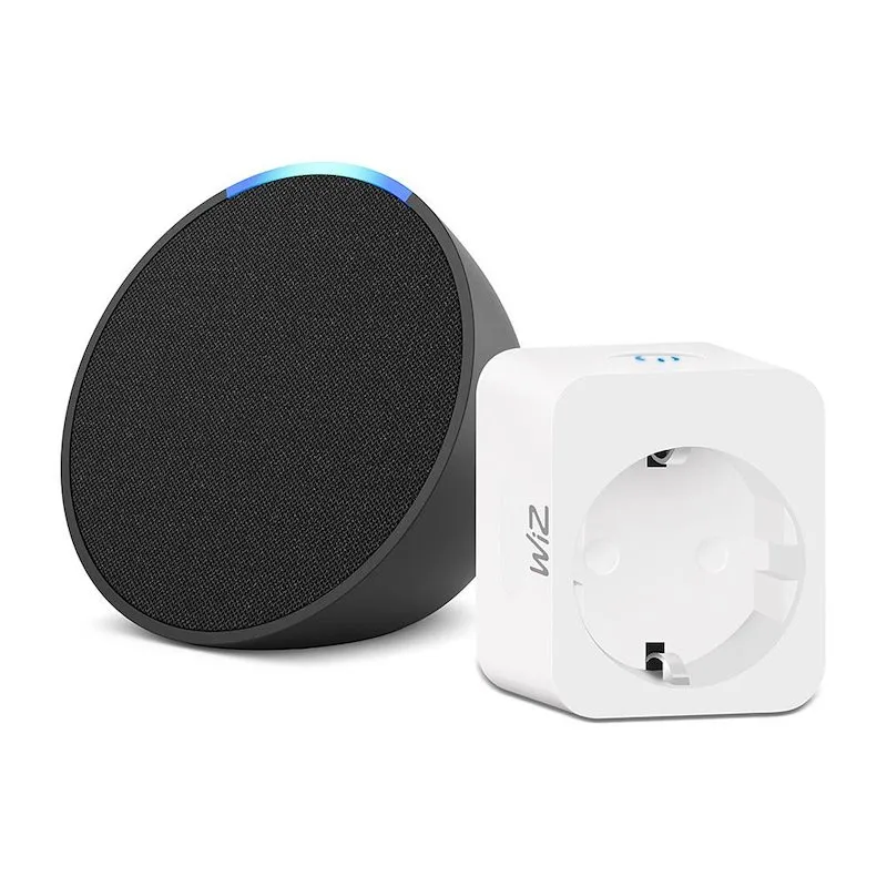 Echo Mini Speaker ECHO POP BLACK + Presa Wiz SMART PLUG