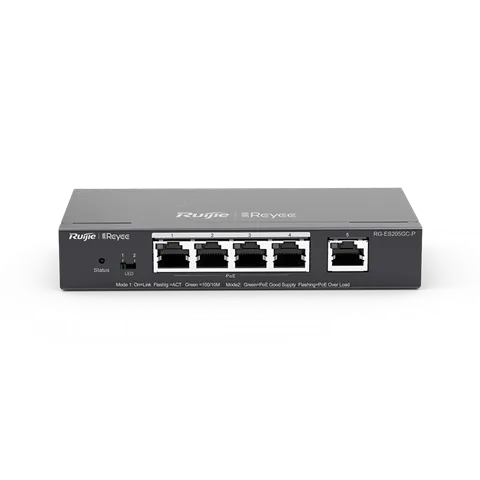 Reyee Smart Switch POE Gigabit 10 P., 8 P. POE/POE+, Uplink Sfp Combo Rj45 RG-Es210gs-P