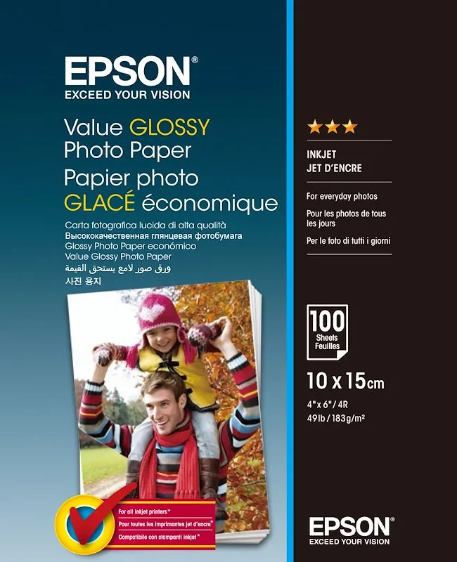 Epson Value Glossy Photo Paper - 10x15cm