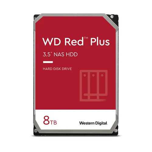 Western Digital HDD Red Plus 8TB 3.5 Sata 6gbs 5640 Rpm 256mb Buffer Wd80efpx