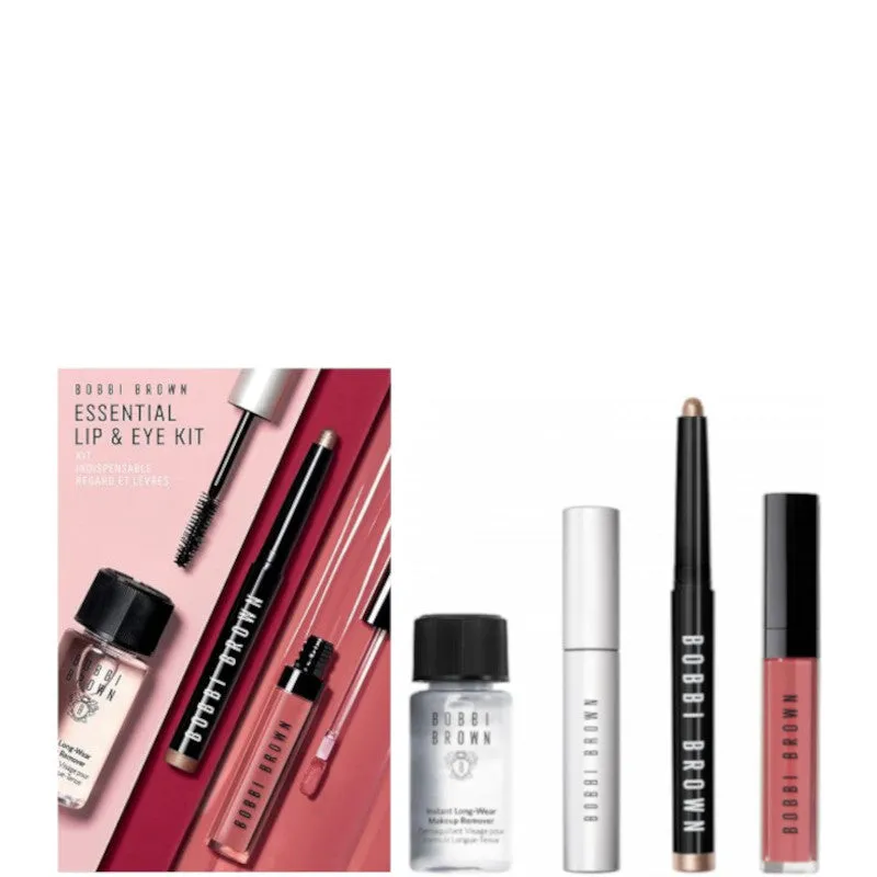 Bobbi Brown Kit Essential Lip & Eye Ombretto in Stick MICA + Mascara NERO + Gloss Labbra NEW ROMANTIC + 30 ML Struccante Viso - Ombretto in Stick MICA + Mascara NERO + Gloss Labbra NEW ROMANTIC + 30 ML Struccante Viso