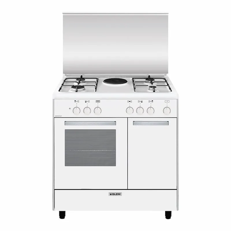 Glem cucina con forno elettrico Ar856ex Bianco