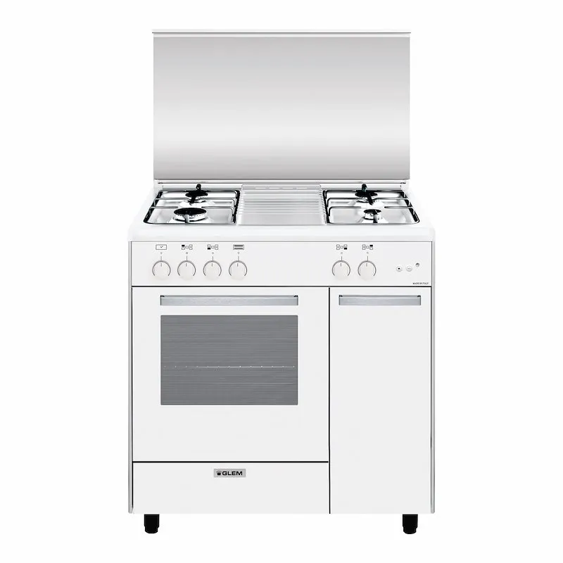 Glem Cucina forno a gas As854gx Bianco