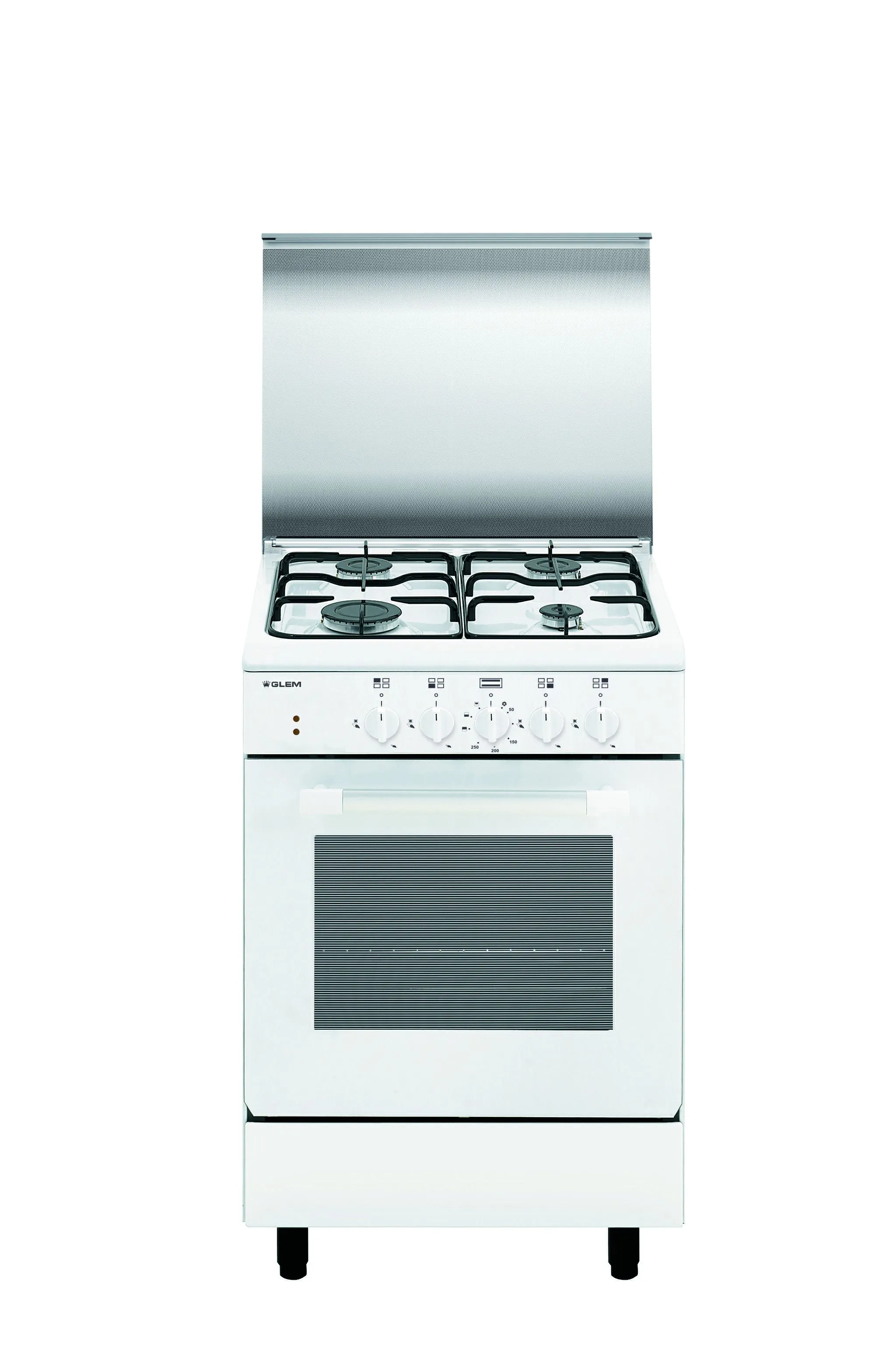 Glem Cucina a Gas + Forno Elettrico AE55MX3