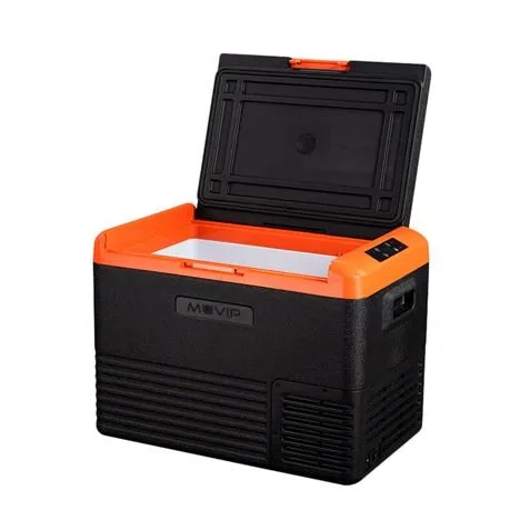 Muvip Frigorifero Portatile a Compressore 50L - Protezione Batteria Veicolo - Temperatura -20º/+20º - Connessione 12/24/220V - Consumo 70W - Compressore Silenzioso - Controllo Bluetooth - Colore Grigio