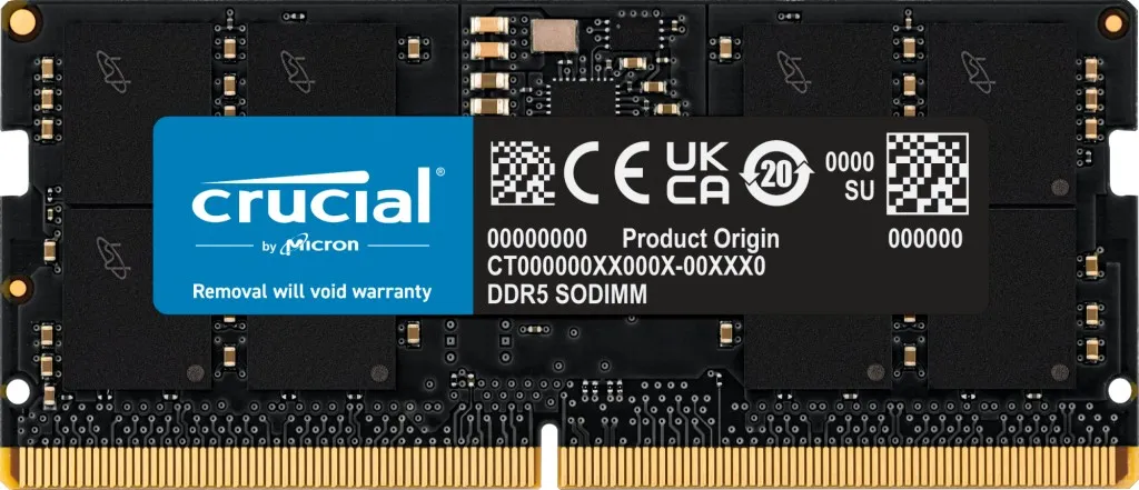 Crucial CT16G56C46S5 memoria 16 GB 1 x 16 GB DDR5 Data Integrity Check (verifica integrità dati)