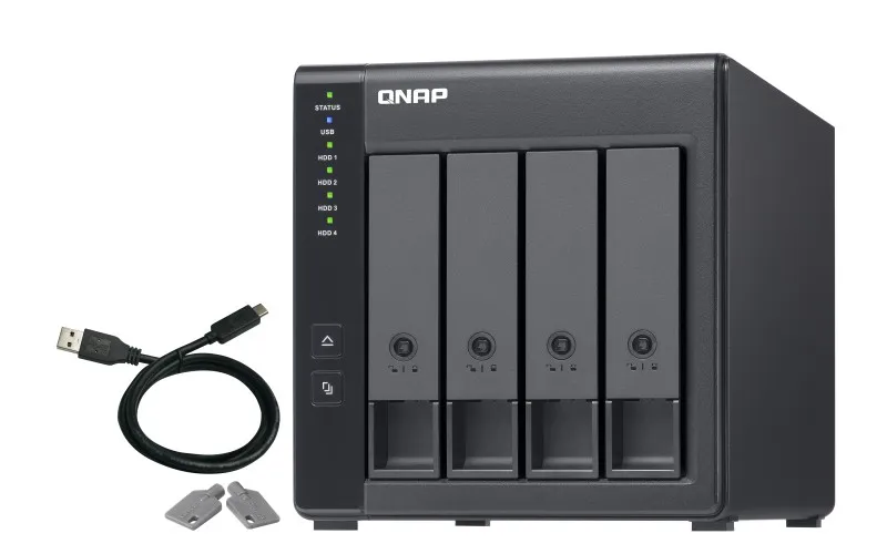 QNAP TR-004 contenitore di unità di archiviazione Box esterno HDD/SSD Nero 2.5/3.5