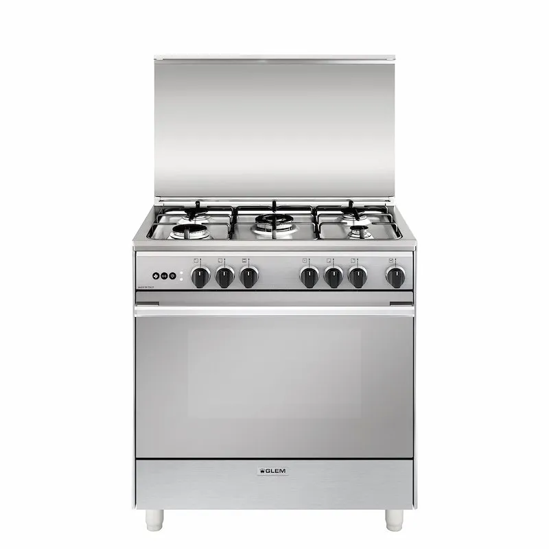 Glem Cucina Piano + Forno a Gas U855VI 84 l Inox