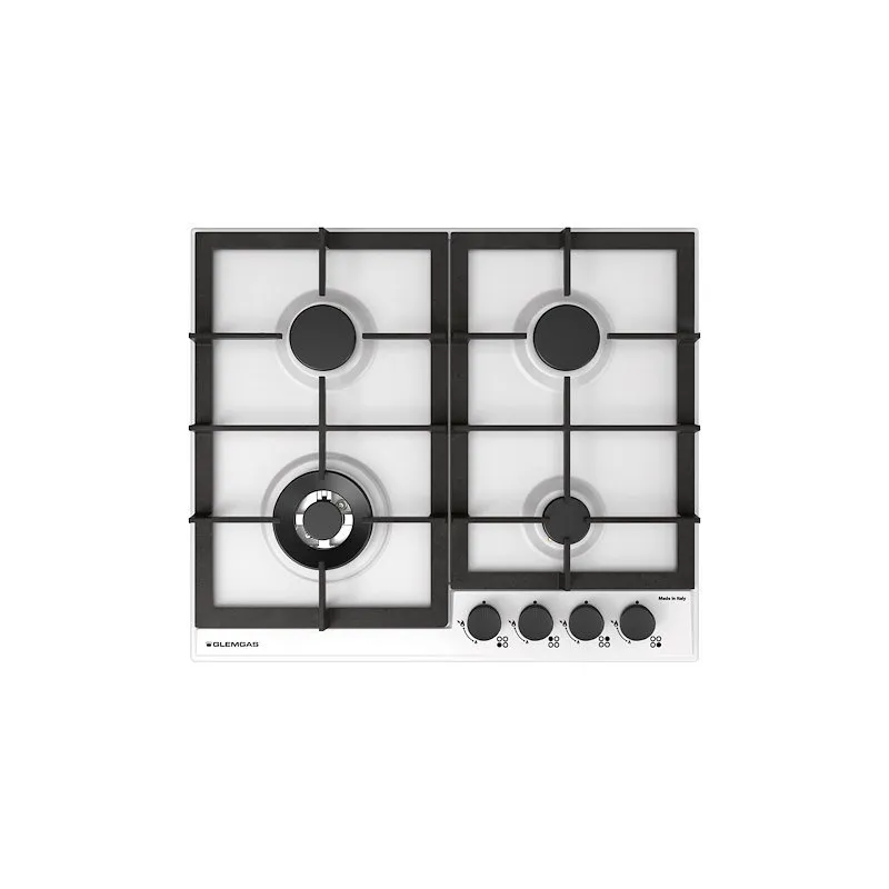 Glem Gas Piano cottura a gas 60X50 GTP64THWH Bianco opaco