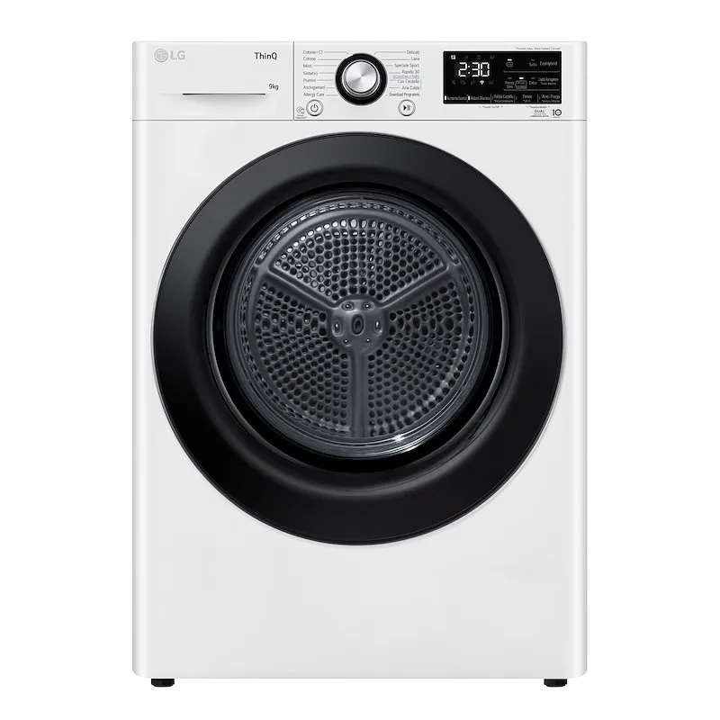LG Asciugatrice 9 Kg RH90V9AVBN Bianco