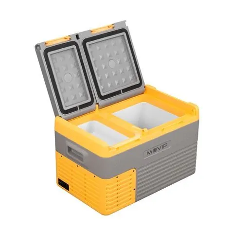 Frigorifero Portatile Muvip con Compressore 24 Litri Doppia Zona  Compressore Silenzioso  Colore Giallo