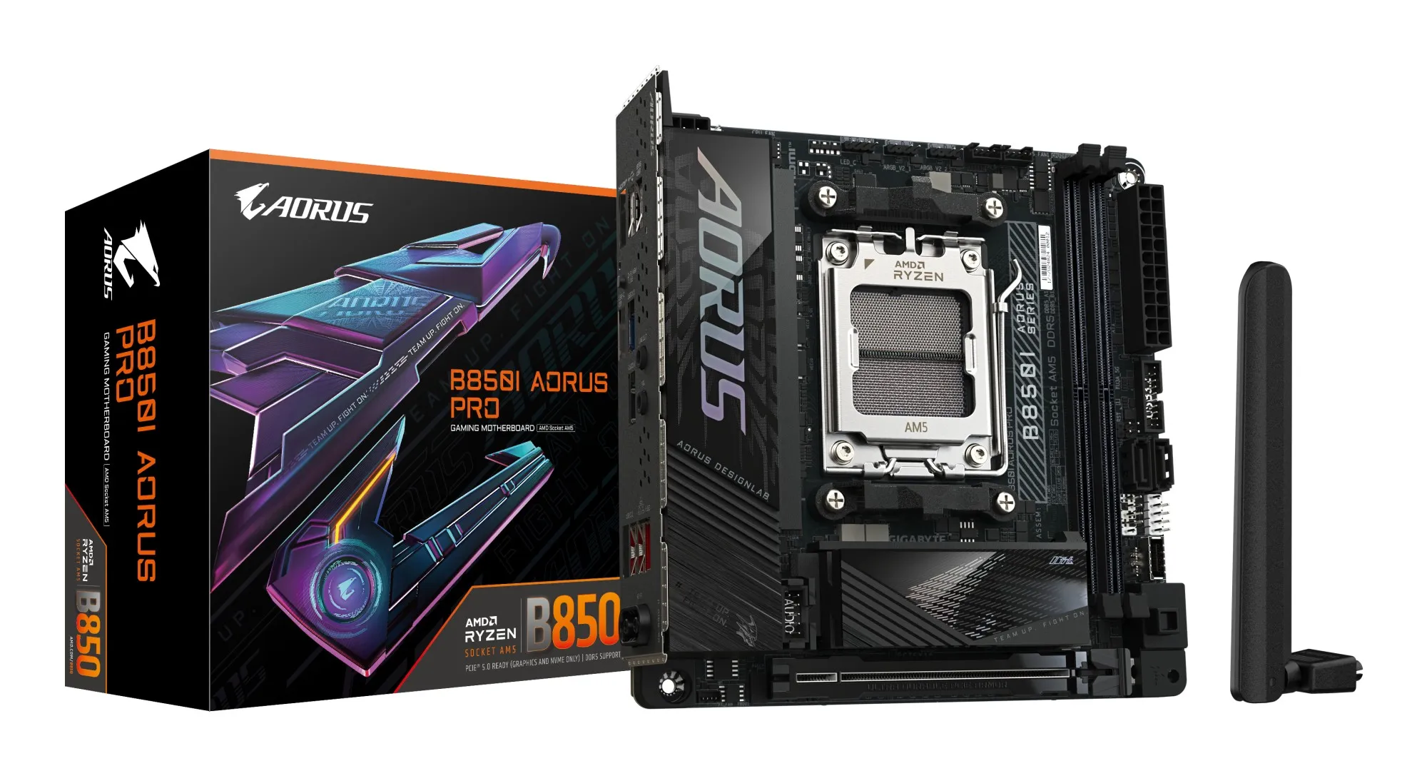 GIGABYTE B850I AORUS PRO Scheda Madre - Supporta processori AMD Ryzen Serie 9000 VRM digitale a 8+2+1 fasi fino a 8400MHz DDR5 (OC) 1xPCIe 5.0 + 1xPCIe 4.0 M.2 2.5LAN WIFI 7 USB 3.2 Gen 2