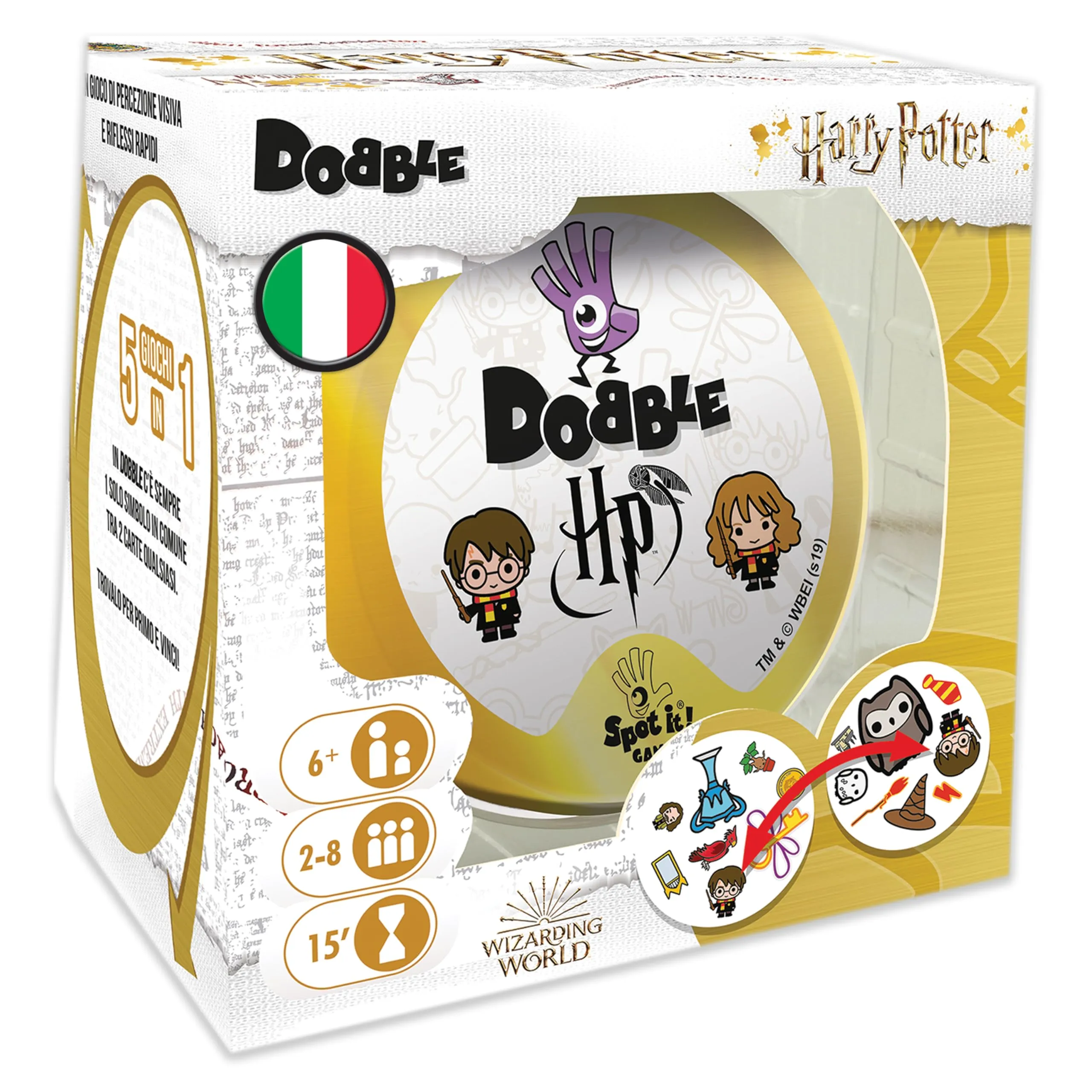 Asmodee – DOBBLE: HARRY POTTER – Carte da Gioco per Famiglie e Amici