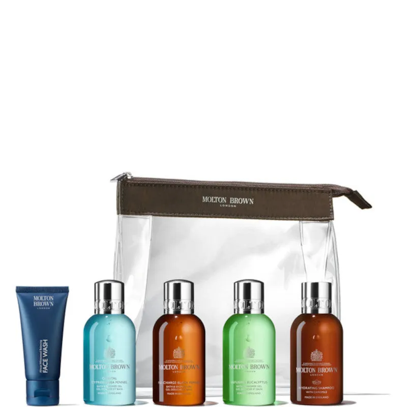 Molton Brown The Refreshed Adventurer Body & Hair Carry-On Bag 4 x 100ml - 1 x 30ml - 4 x 100ml - 1 x 30ml
