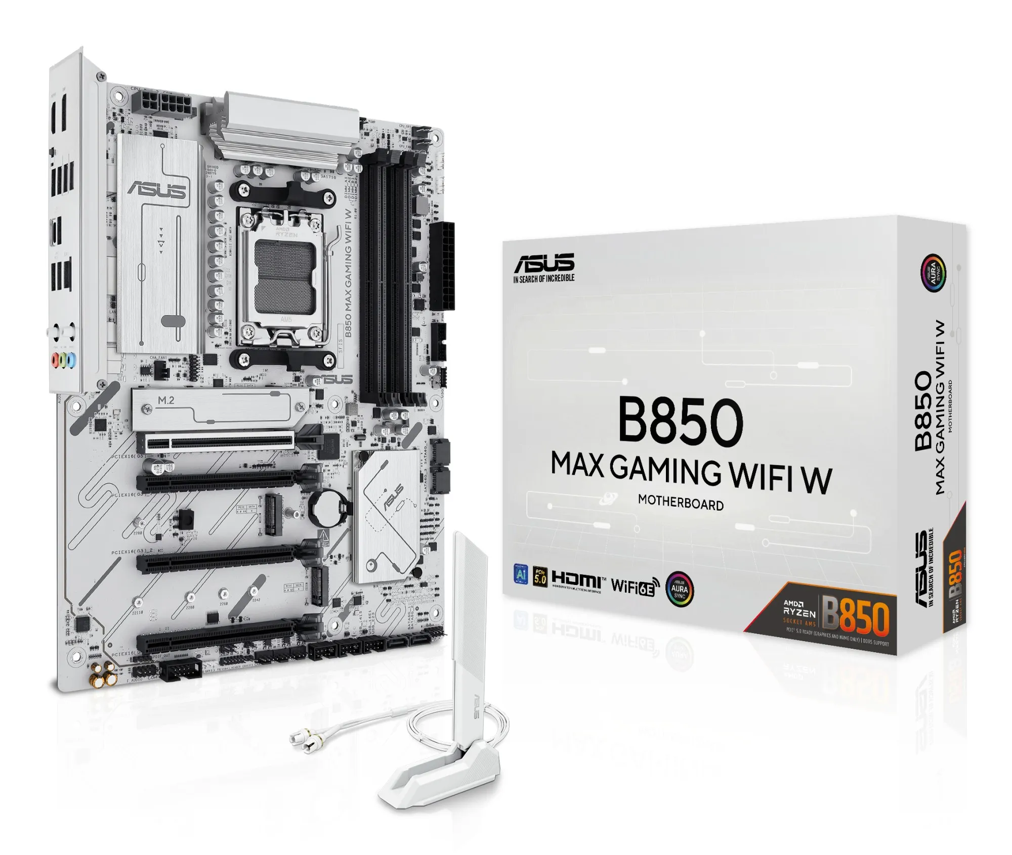 Asus Mb B850 Max Gaming Wifi W//Am5B850Usb10GWifiAura