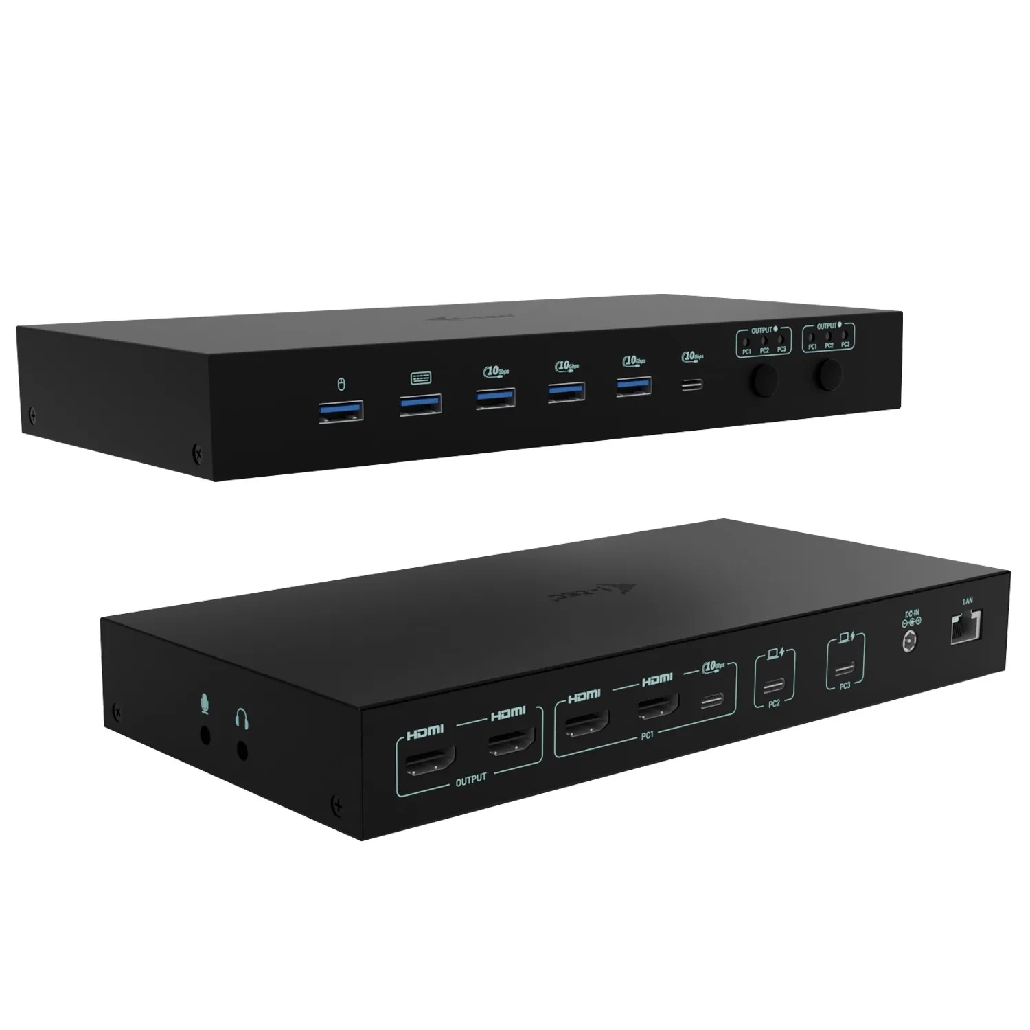 I-Tec Docking Station Usb-C Kvm Per 3 Hosts Dual Display Power Delivery 1X 92W/2X 65W