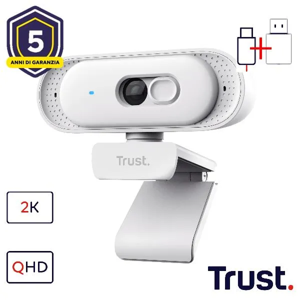 Trust Tomar 2K QHD Webcam White 26180