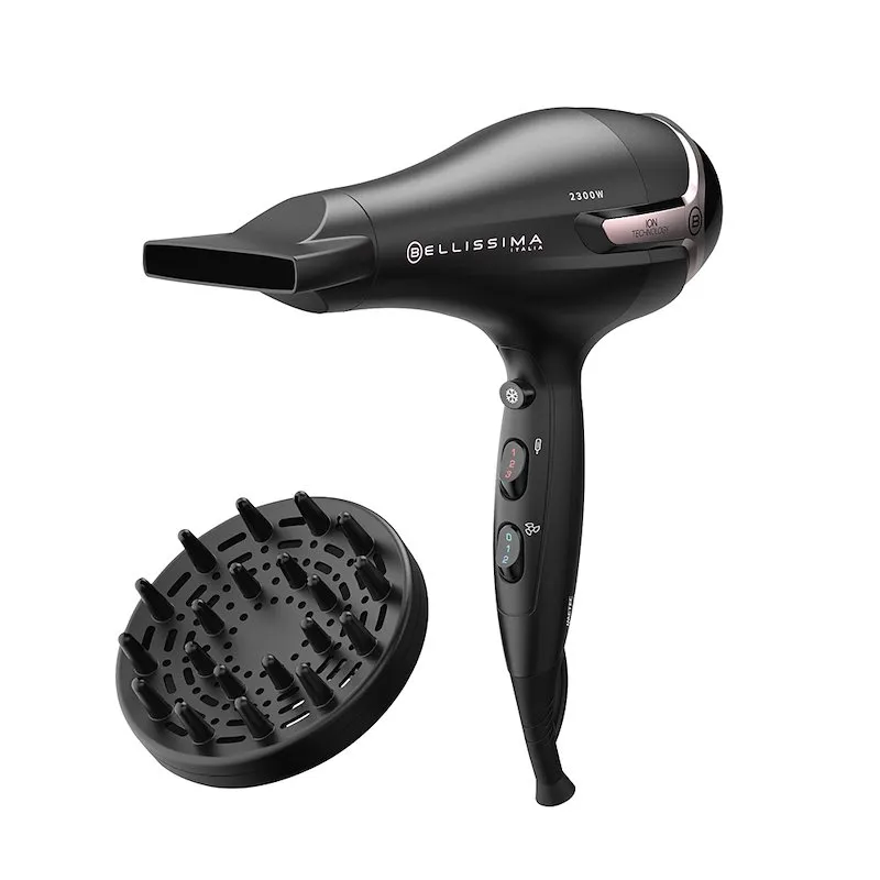 Imetec Bellissima Asciugacapelli K9 2500 Nero, Rosa