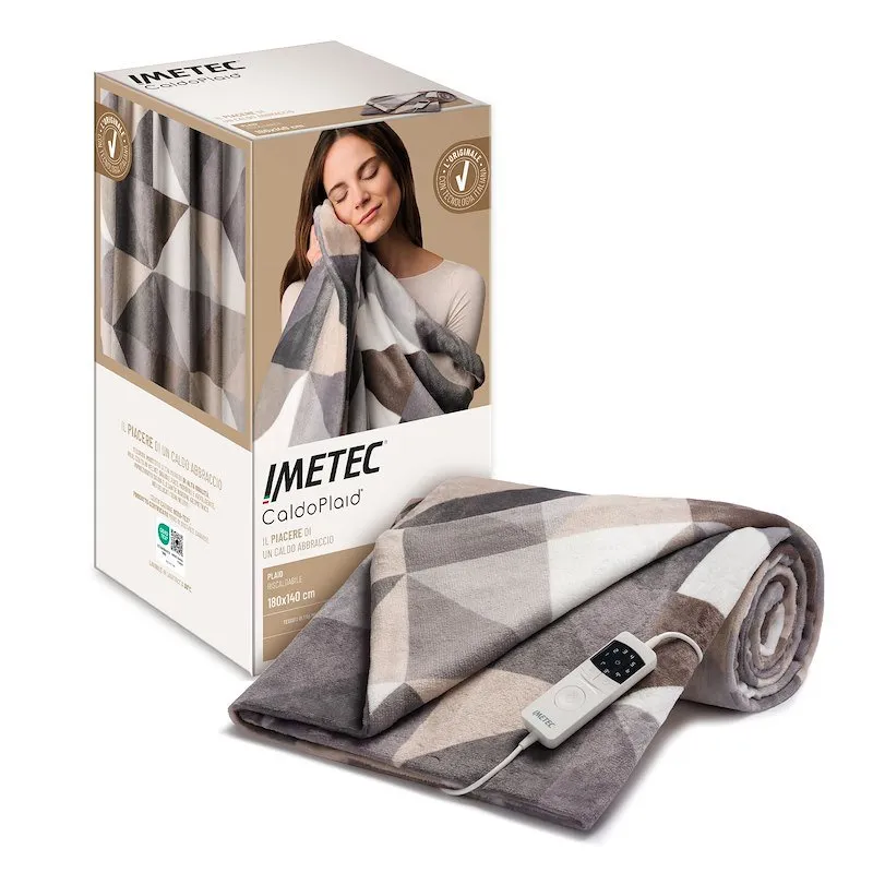 Imetec CaldoPlaid Adapto Plus Velvet Pattern Geometrico 140x180 cm 26209