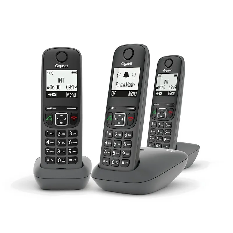 Gigaset Cordless As 490 Trio Nero