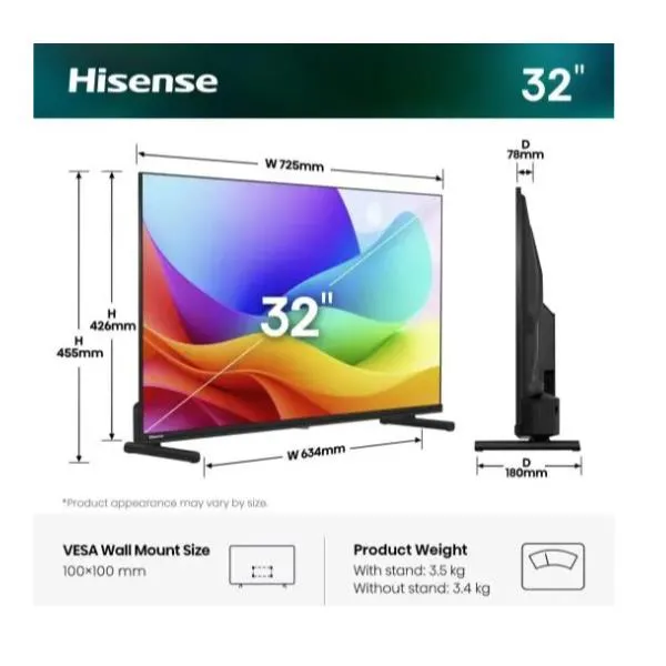 Hisense 32 A59S QLED Full HD Smart Vidaa 32A59S