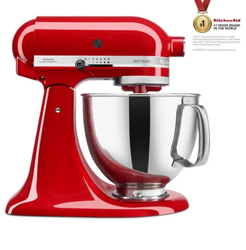 KitchenAid Impastatrice Planetaria 4,7L Artisan 5ksm125eer Rosso Imperiale
