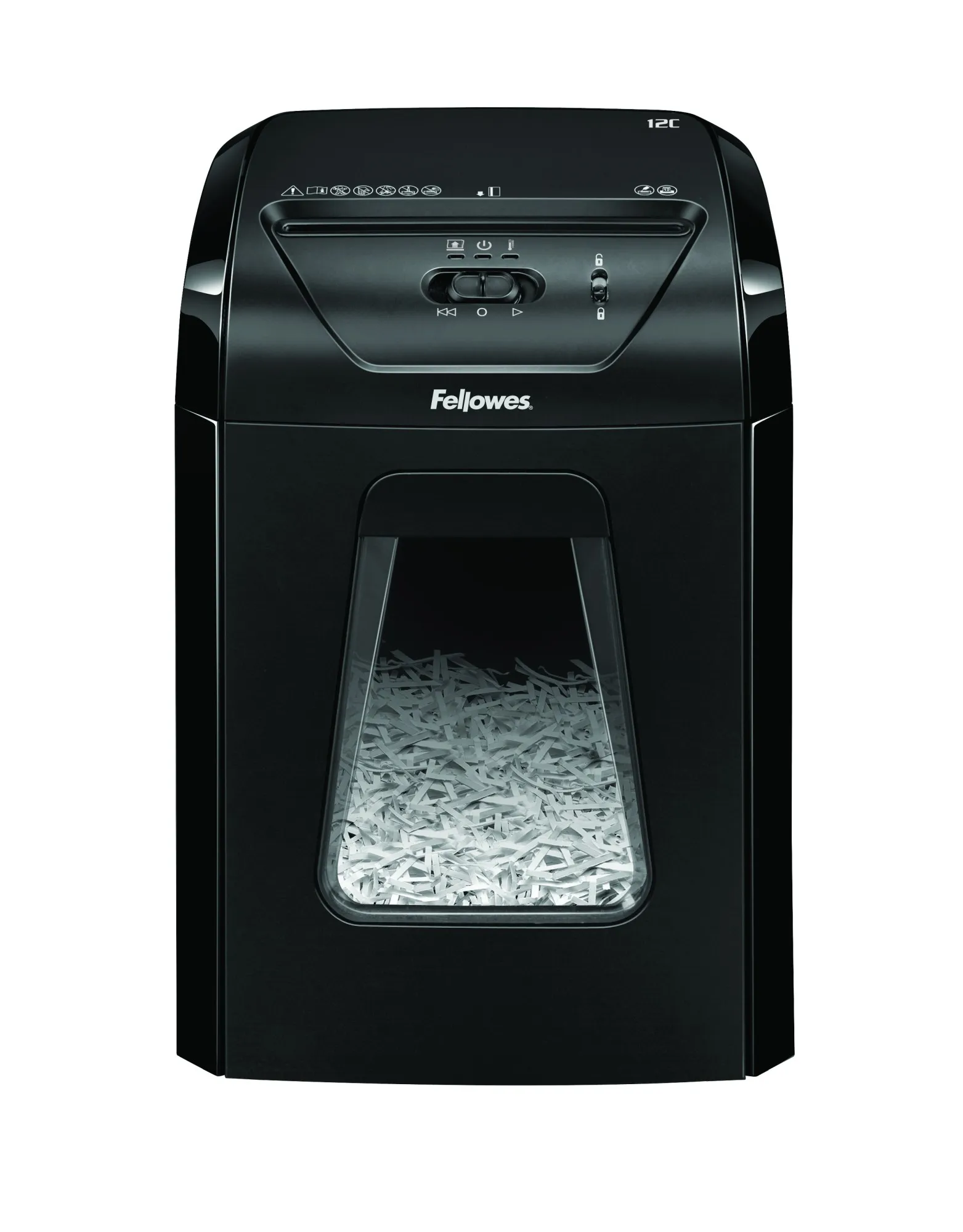 Fellowes Powershred 12C distruggi documenti Triturazione incrociata 225 cm Nero