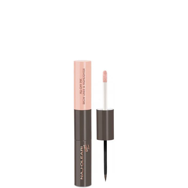Naj-Oleari All-day Ink Brow Liner & Highlighter - Colore Sopracciglia e Illuminante - N. 03 More