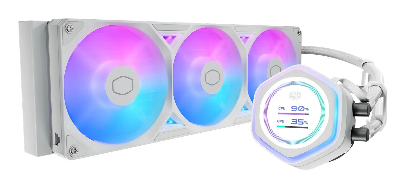 Cooler Master MasterLiquid Atmos II 360 LCD White Processore Kit di raffreddamento a liquido 12 cm Bianco 1 pz