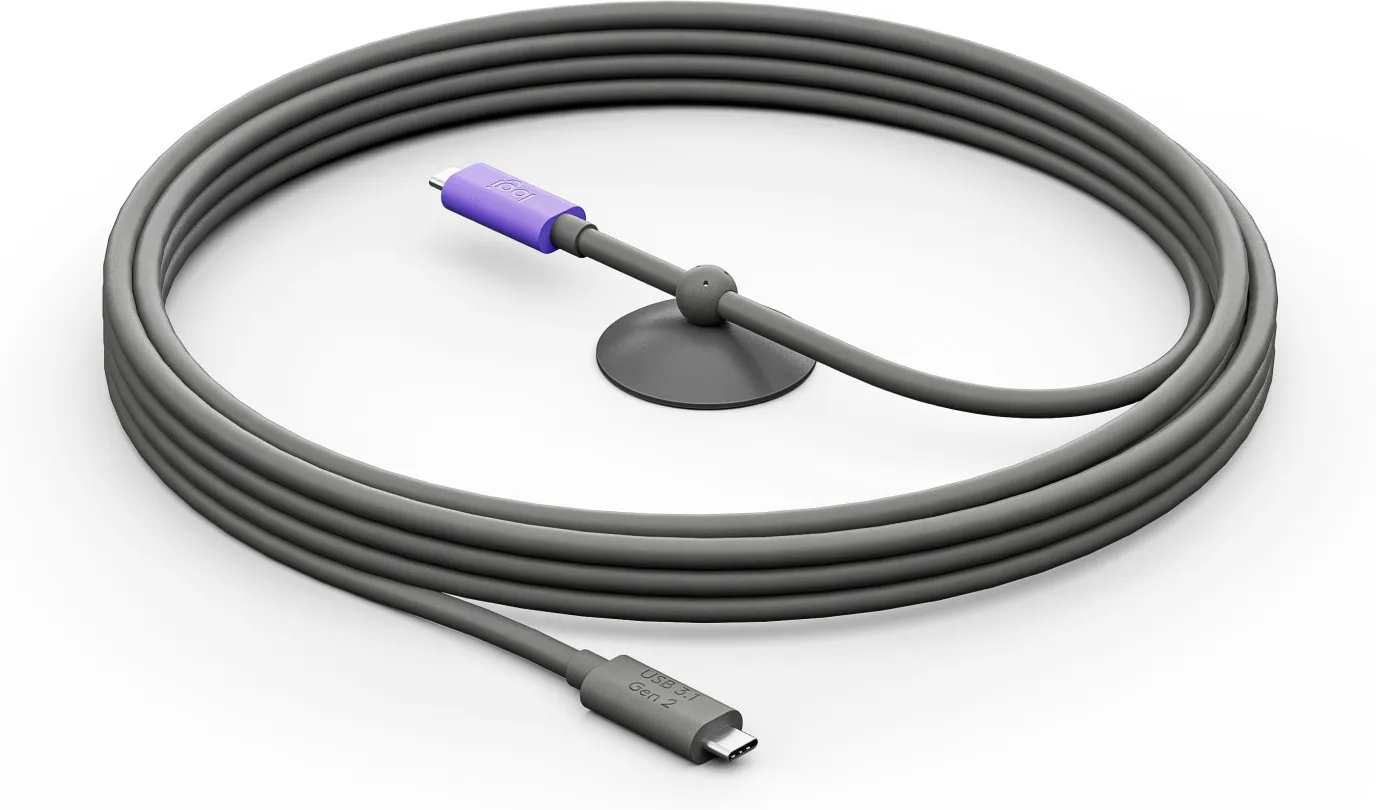 Logitech 952-000195 cavo USB USB 3.2 Gen 2 (3.1 Gen 2) 5 m USB C Grafite Viola