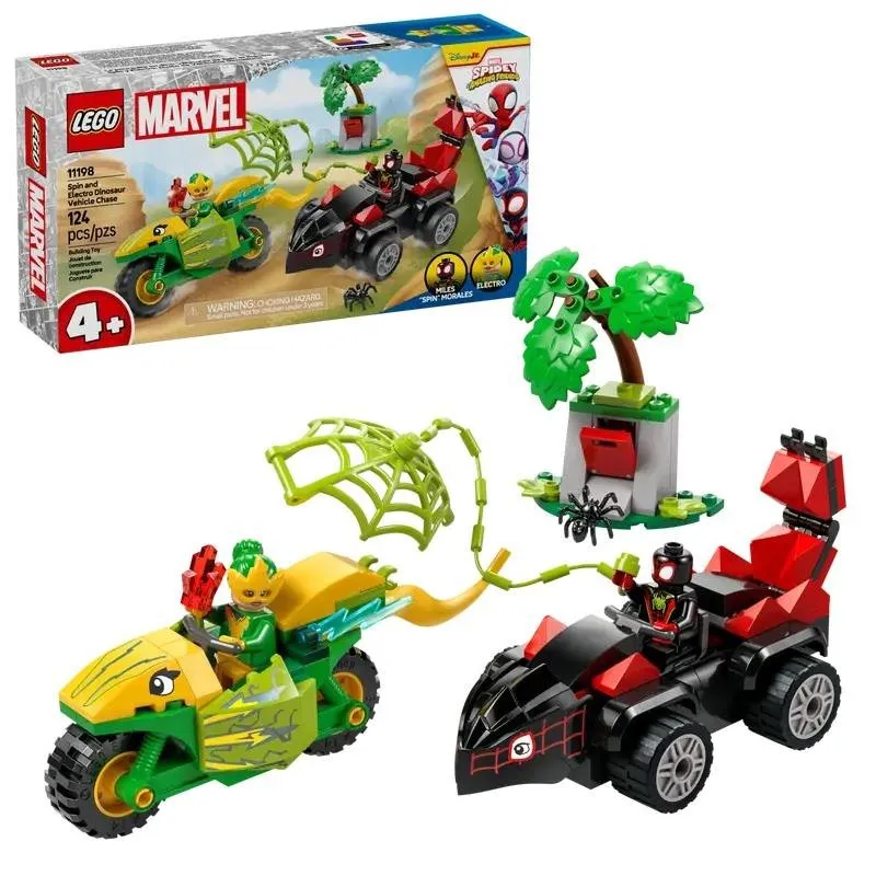 Lego Marvel Inseguimento sui Dino-Veicoli Si Spin ed Electro11198