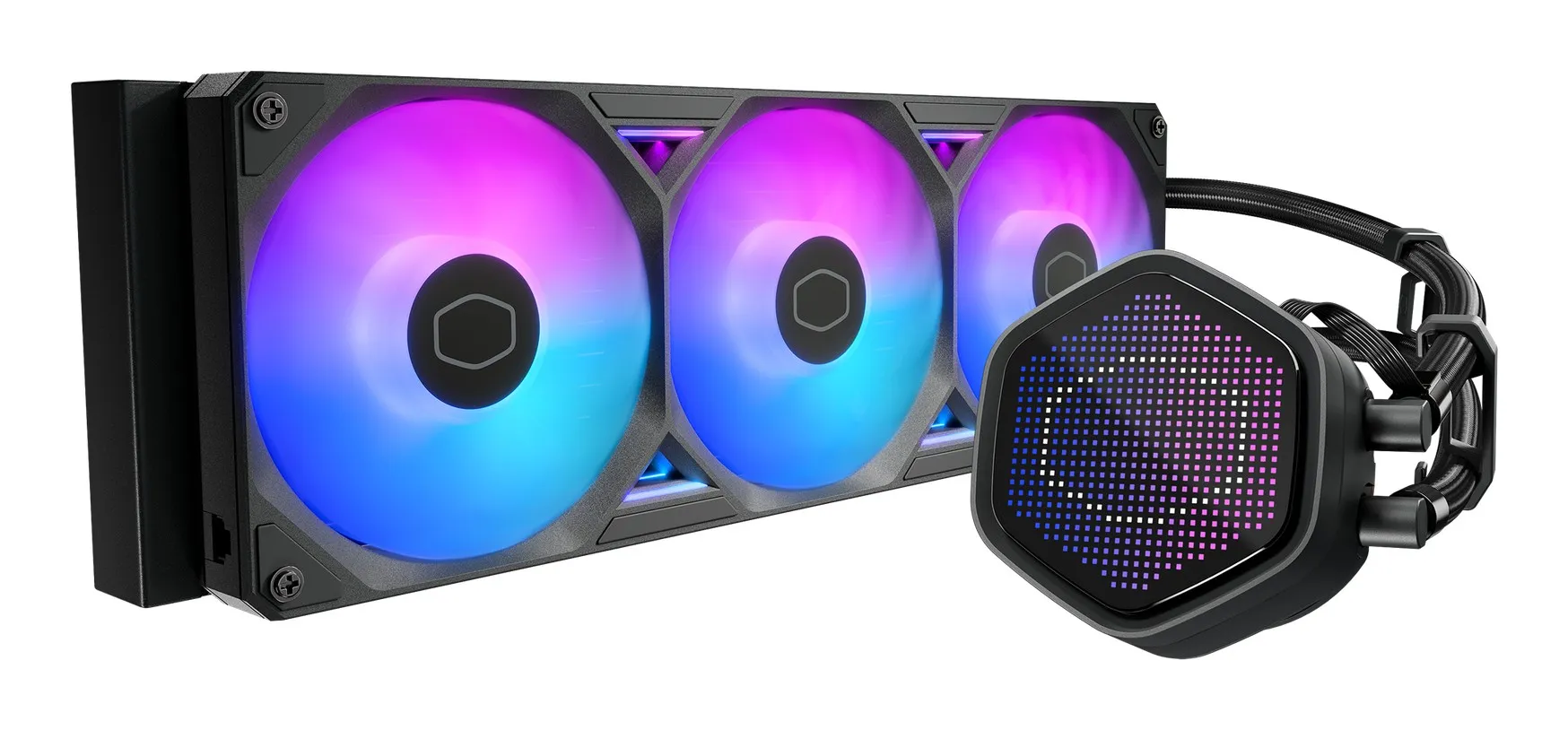 Cooler Master Dissipatore A Liquido Atmos Ii 3X120Mm Argb Kit Schermo Pixel Incl Nero