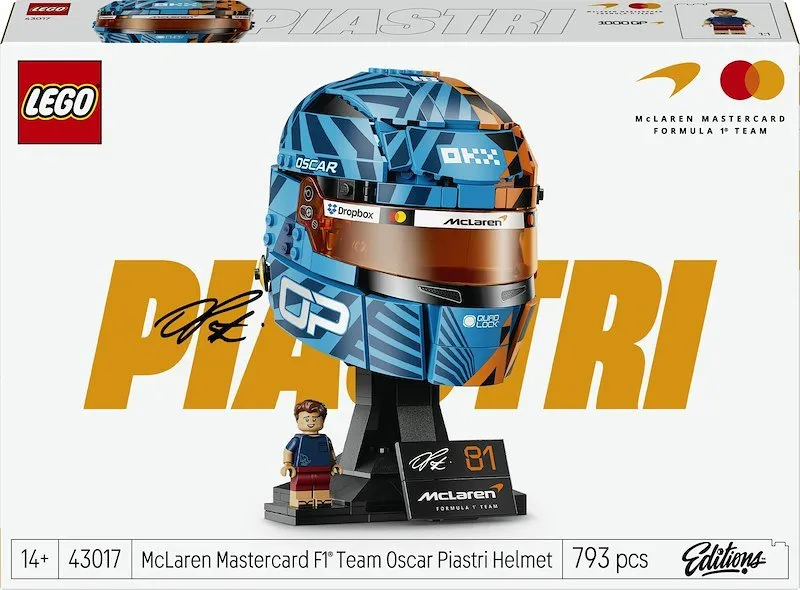 Lego® Casco di Oscar Piastri McLaren Mastercard F1® Team 43017