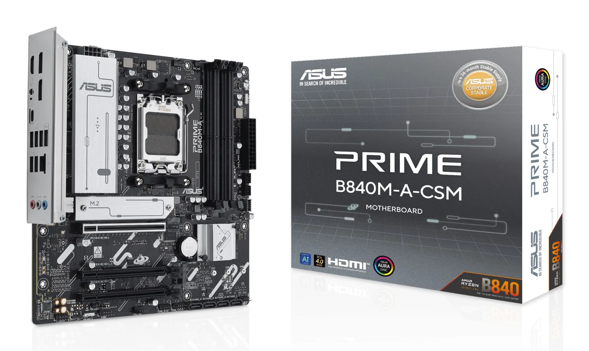Asus Mb Amd B840Ma Ddr5 Prime B840M-A-Csm Am5 B840 Usb Mb M2/Sata