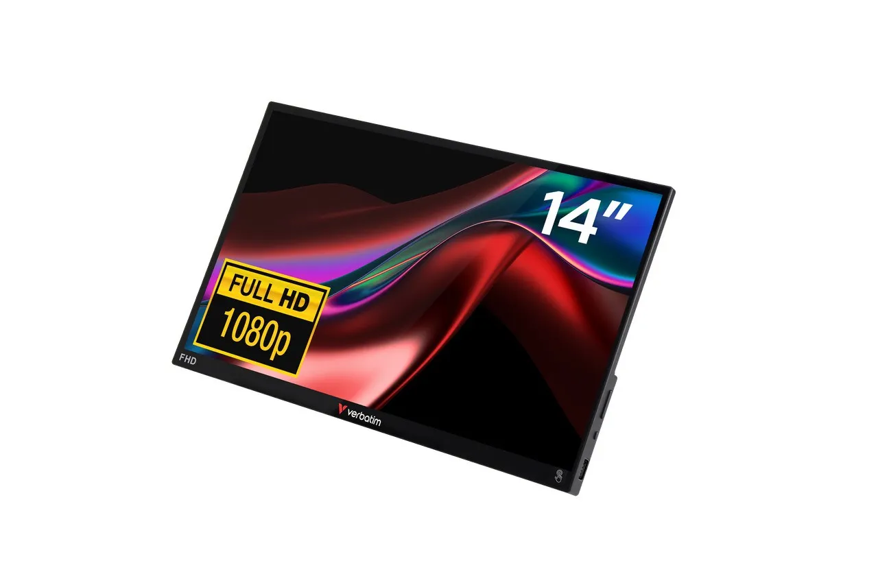 Verbatim PMT-14 Monitor touch screen ERP: A (A - G) 35.6 cm (14 pollici) 1920 x 1080 Pixel 16:9 6 ms HDMI  USB 2.0 US