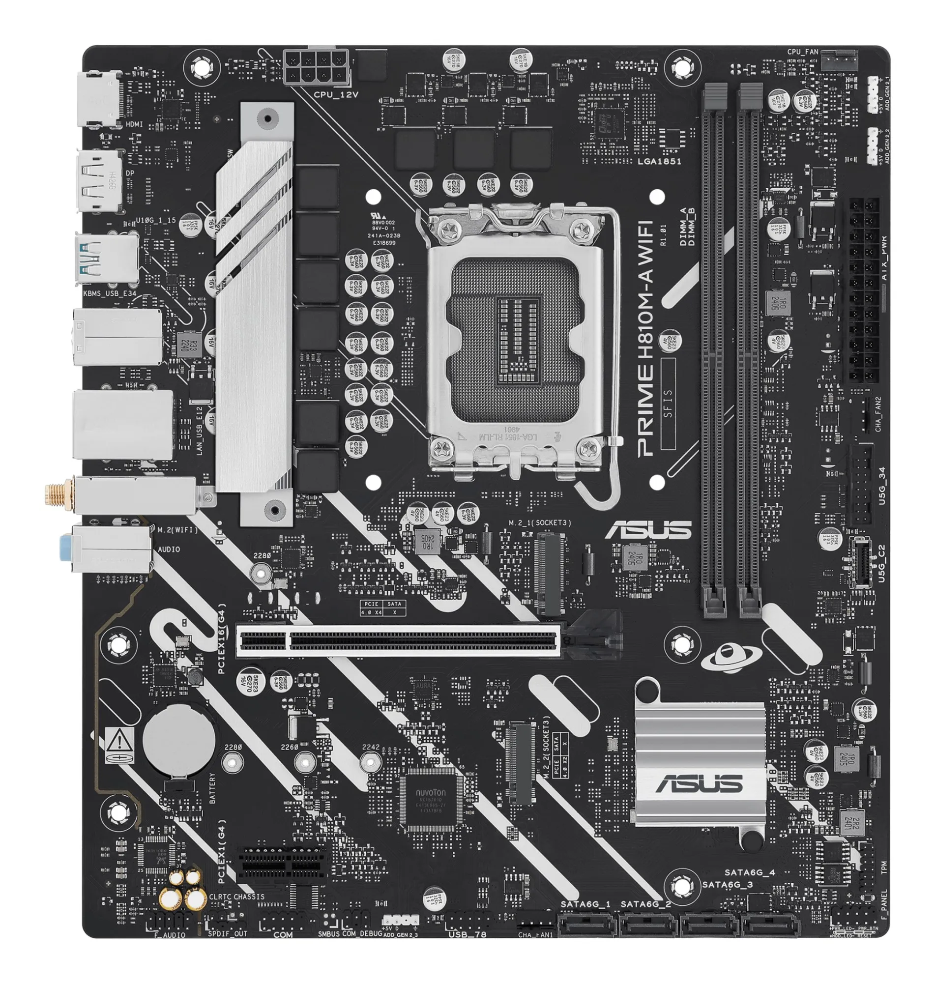 Mb Asus Prime H810M-A Wifi 1851 2D5 2M.2 4S3 1Hd/1Dp Matx