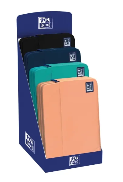 Oxford B-Case Display Case con 10 tasche per laptop fino a 16 - Scomparto imbottito - Tasca esterna con cerniera - Colori assortiti