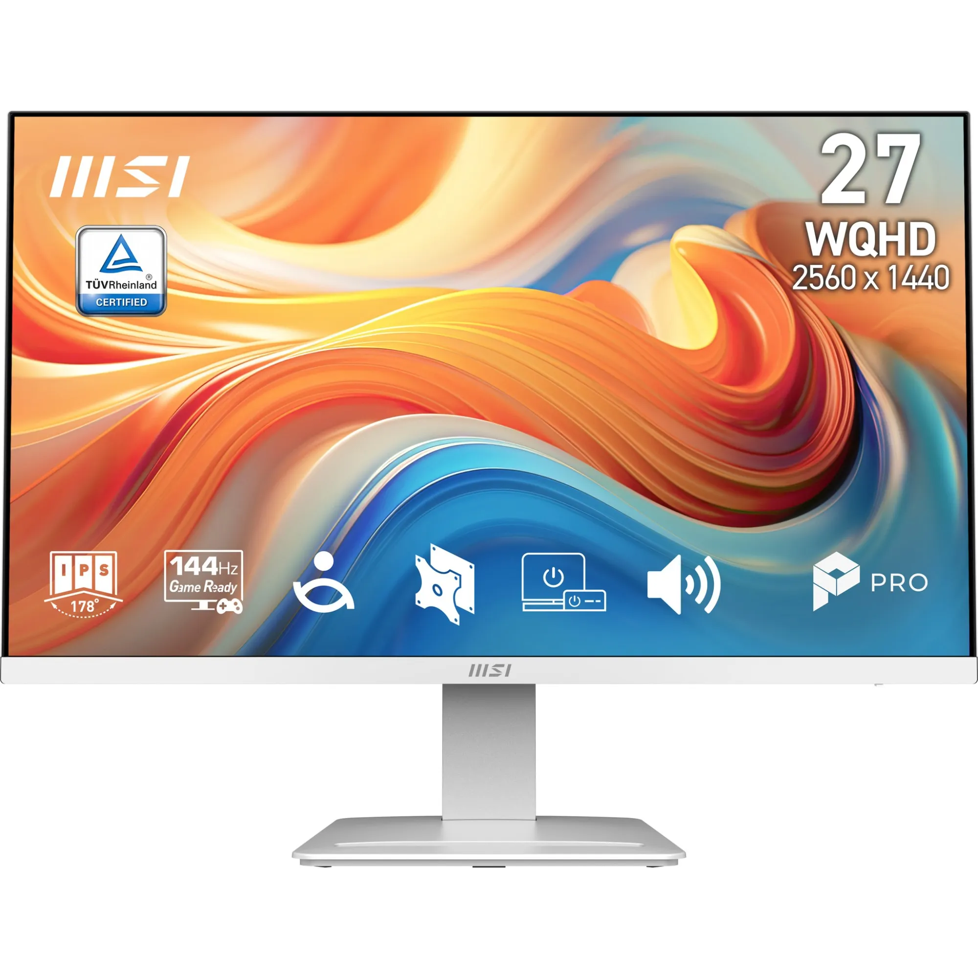 Msi Monitor 27 Led Ips Wqhd 16:9 144Hz 1Ms Hdmi/Dp Multimediali Bianco