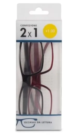 Polinelli Occhiali da Vista 2Pz Pr14-a +100 Rosso/Nero